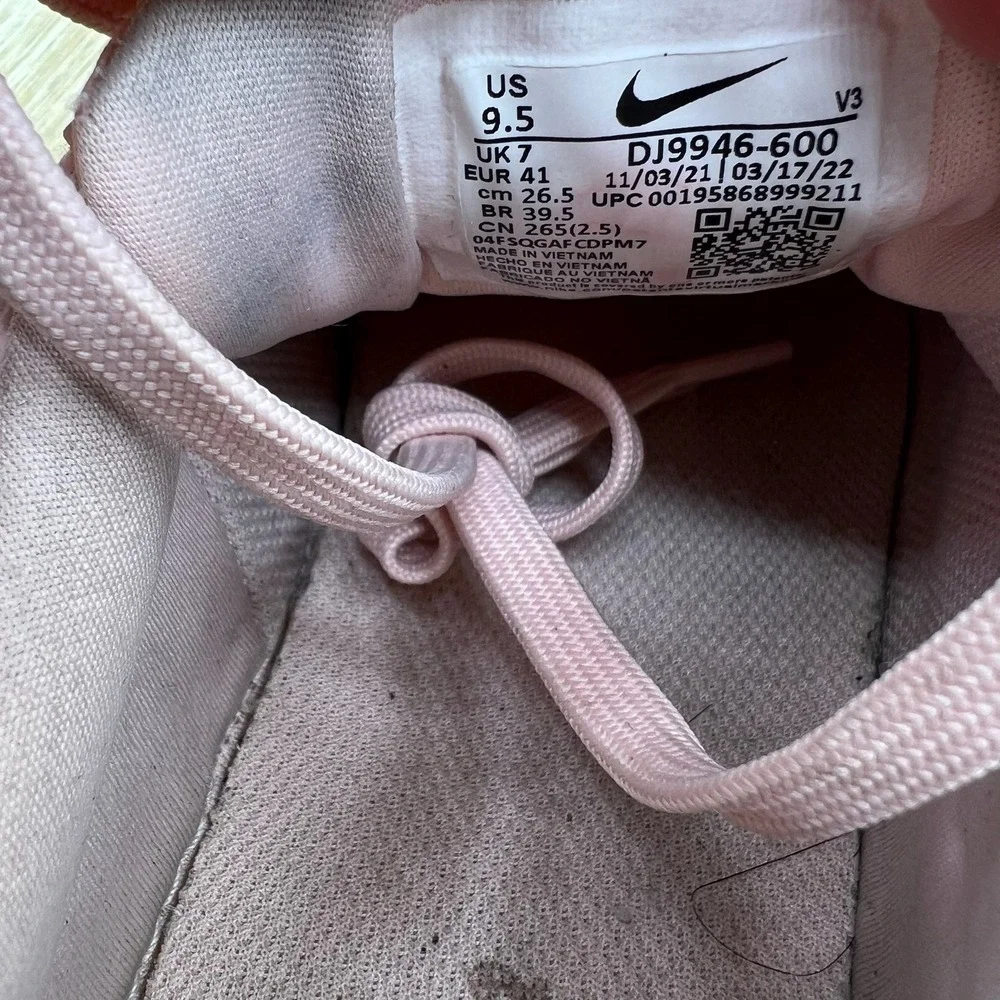 Nike Air Force 1 PLT.AF.ORM Women's Size 9.5 Pink Leather Shoes DJ9946-600
